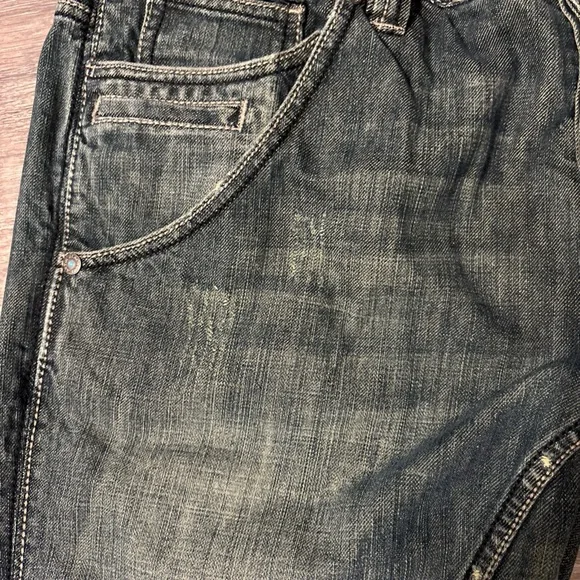 Antik Denim Jeans 38x33 Mens Blue Jeans Y2K Thrash USA Cotton Style MKK2995 - Picture 11 of 16